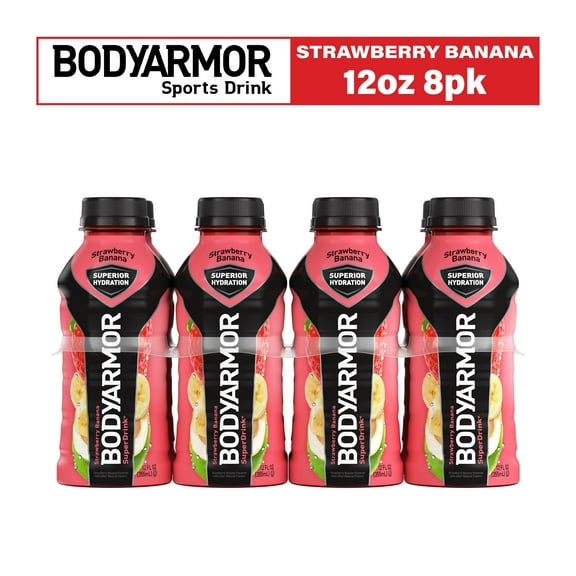 BODYARMOR Sports Drink, Strawberry Banana, 12 Fl. Oz., 8 count