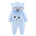 thumbnail image 2 of Baby Snowsuit Winter Coat Warm Hooded Jumpsuit for Baby Boy Girl, 2 of 9