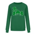 thumbnail image 3 of Uootdi Hauts pour Femmes Manches Longues Col Rond Imprimé Graphique Fête de la Saint-Patrick Festivals Sorties Week-Ends Chandails en Molleton Confortables Cadeau, 3 of 6