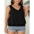 thumbnail image 3 of Womens V Neck Casual Tank Tops Fit Sleeveless Summer Tops Shirts Blouses, 3 of 6