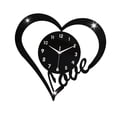 thumbnail image 4 of Reloj de pared con forma de corazón, reloj de , regalo para el hogar, decoración colgante, silencioso, sin , para fiestas, cafeterías, salas Negro, 4 of 8