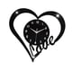 thumbnail image 4 of Reloj de pared con forma de corazón, reloj de amor, reloj decorativo, regalo colgante, silencioso para Negro, 4 of 9