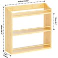 thumbnail image 3 of Spice Rack Wall Mounted  Spice Organizer for Counter  Bamboo Spice Storage Holder for Kitchen Cabinet  Pantry (Spice Jars Not Included  Natural), 3 of 6