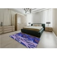 thumbnail image 4 of Ahgly Company Indoor Rectangle Patterned Denim Dark Blue Area Rugs, 3' x 5', 4 of 6