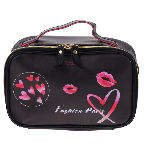 Bolsa cosmética portátil de la PU de las señoras de la moda de la moda de la moda de 1pc para viajes al aire libre