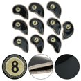 thumbnail image 4 of Cubierta De Cabeza De Hierro De Golf, Protector De Palo De Golf Negro/rojo, 10 Unids/set Golfista Para Cabeza De Hierro De Golf Diversión Al Aire Libre Niños Adultos Cergrey negro, 4 of 8