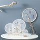 thumbnail image 3 of Organizador De Joyas Disco Perla Bambú Bordado Estiramiento Adorno Para Colgar En La Pared Marco De Exhibición Decoración Para Colgar En La Pared Para Collar Pulsera Pendientes Anillo Noticed HA022875-00, 3 of 7