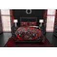 thumbnail image 3 of Couette Ou Duvet Champignons Gothiques, Couvre-Lit Champignons Magiques, Rouge et Noir, 3 of 7