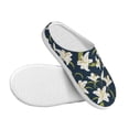 thumbnail image 3 of Easygdp Lilies Flowers Slippers for Women Mens Winter Warm Home Slippers Plush Slip on House Slippers for Indoor Outdoor Shoes-35/36, 3 of 7