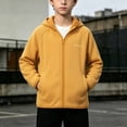 thumbnail image 4 of Bixock Toddler Boys Hooded Jackets Boys Light Jackets Kids Hoodie Outerwear Long Sleeve Hooded Zip Front Side Pockets Daily Jacket for Kids 2-12Years, 4 of 7