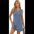 thumbnail image 1 of Vestido Informal de Verano para Mujer, Azul Mar, Talla XXL, 1 of 8
