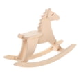 thumbnail image 4 of SKISUNO Little Rocking Horse Rocking Horse Model Birch Wood 1Set for Craft Enthusiasts with DIY Coloring, 4 of 6