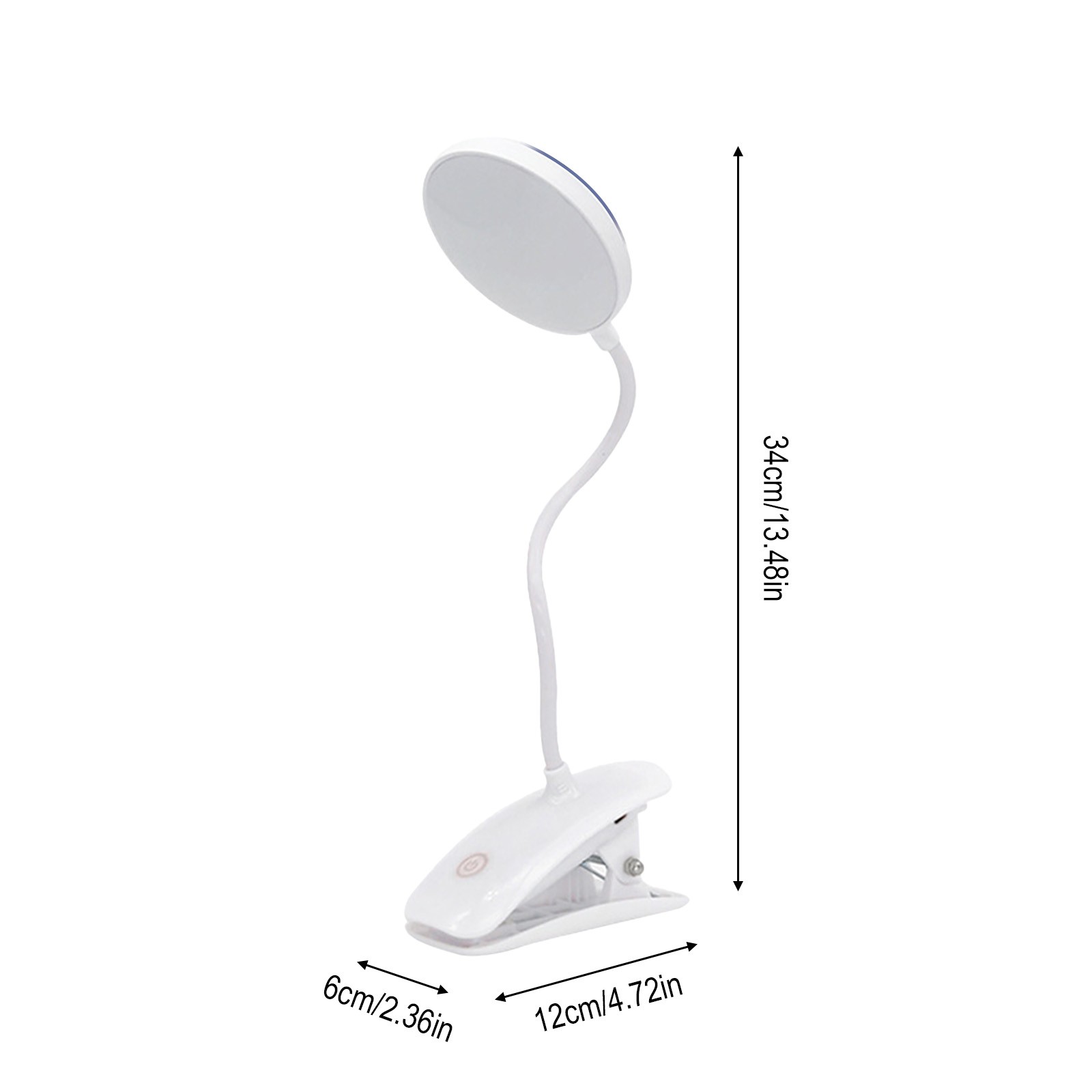 Lampe De Bureau LED à Clip - Forme Cygne, Lumière Douce - USB, Orientable 360° - Parfaite Lecture, Chevet, Bureau