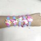 thumbnail image 3 of Brazalete de goma con diseño de Unicornio para fiesta de cumpleaños, brazalete con diseño de arcoíris, decoración para Baby Shower, 5 unidades, 3 of 4