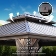 thumbnail image 4 of Kozyard Rosana 10 ft. W x 10 ft. D Hardtop Aluminum Permanent Gazebo (Brown), 4 of 8