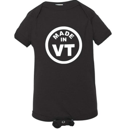

PleaseMeTees™ Baby From Born Made In Vermont VT Logo Label HQ Jumpsuit