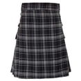 thumbnail image 2 of Miluxas Men's Skirt Shorts , Casual Skirt for Men, Adjustable Fit, Skirt Meet Almost for Any Occasion Gray S(S), 2 of 9