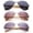 3 Pack Brown, Smoke & Purple, variant on 3 Pack Rimless Aviator Fashion Sunglasses for Men for Women, Bamboo Temple