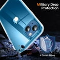 thumbnail image 3 of Shockproof Clear Case for iPhone 13, [Not Yellowing] [10FT Military Drop Protection] Hard Clear Back Four Corner Airbags Drop Protection Phone Cover, 6.1 inch, Transparent, 3 of 14
