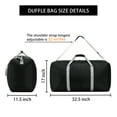 thumbnail image 3 of IFARADAY XL Lightweight Durable Weekender Duffel Bag 32.5-Inch Travel Luggage, Black, 3 of 7