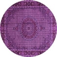 thumbnail image 1 of Ahgly Company Indoor Round Persian Purple Traditional Area Rugs, 7' Round, 1 of 4