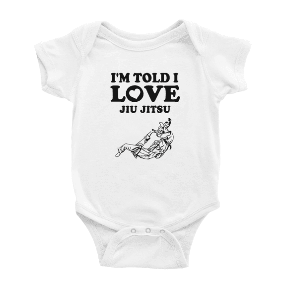 I'm Told I love JIU Jitsu Funny Baby Jumpsuit Boy Girl Unisex
