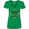 thumbnail image 3 of Inktastic I Love My Grandson Autism Awareness Women's V-Neck T-Shirt, 3 of 5