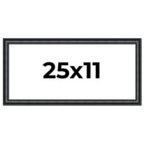 25x11 Frame Black Real Wood Picture Frame Width 1.25 inches | Interior Frame Depth 0.5 inches |