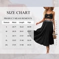 thumbnail image 2 of TEMOFON Midi Pleated Skirts for Women Elastic High Waist with Pockets Maxi A Line Trendy Flowy Dresses Summer Linen Clothing Black S, 2 of 9