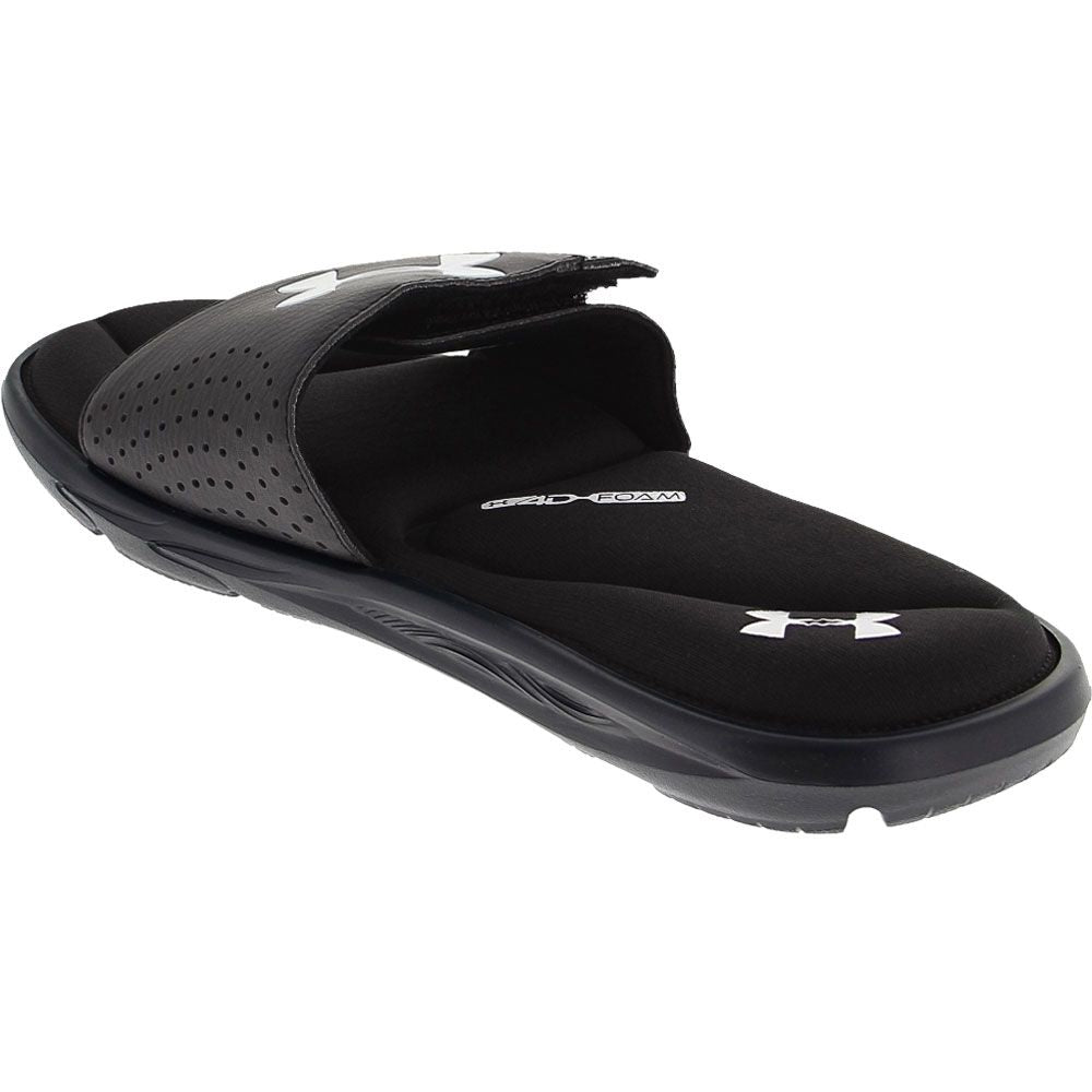 Under Armour Men's UA Ignite VI Slides Athletic Sandals Flip Flop Foam 3022711, Black/Black, 13