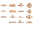 thumbnail image 1 of 10PCS Bohemian Retro Vintage Crystal Joint Knuckle Ring Sets Anillos de dedo Xemadio WMZL-1665, 1 of 4