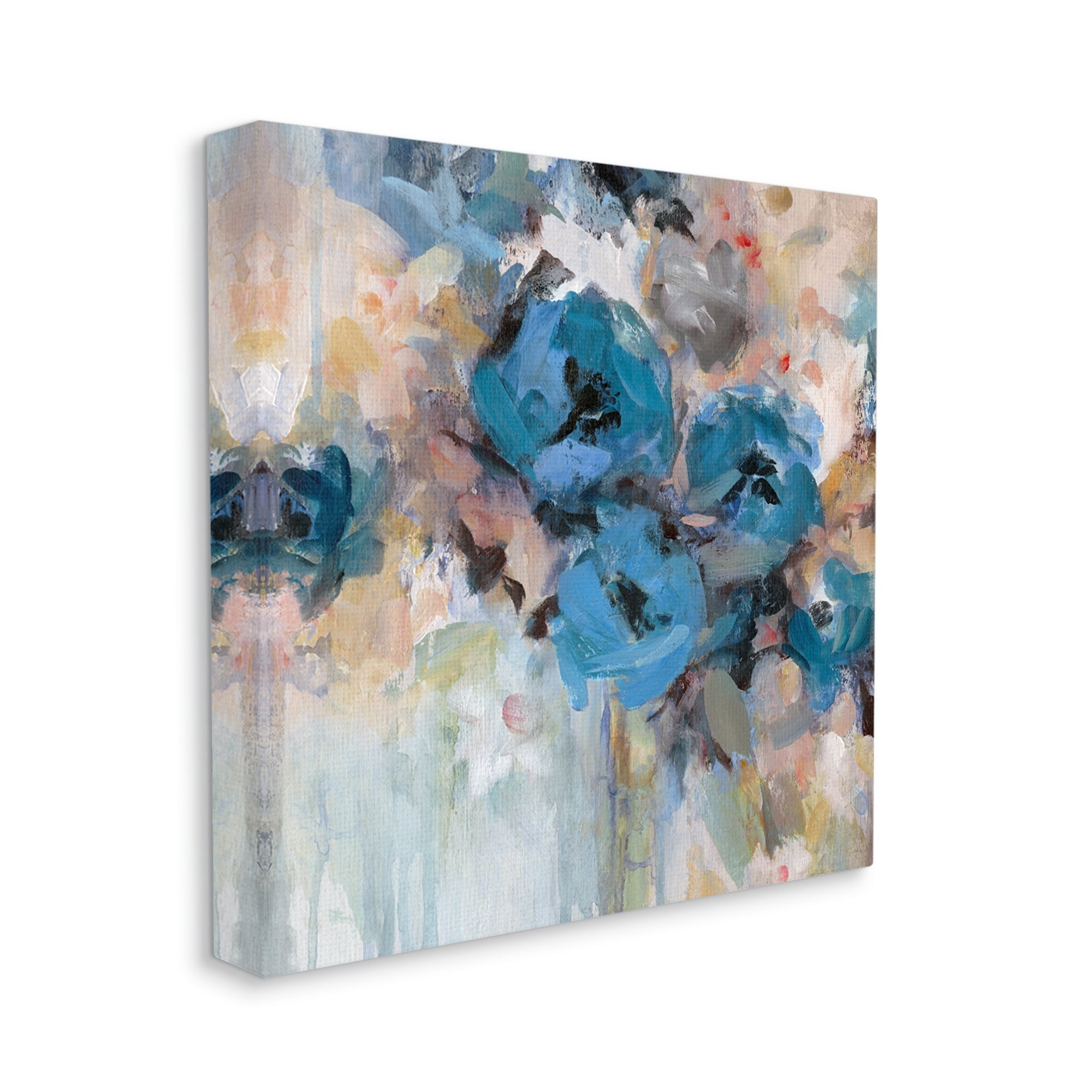 Stupell Industries Contemporary Blue Flowers Arrangement Impressionist Brushstrokes Painting Gallery Wrapped Canvas Print Wall Art, Design by Carol Robinson