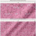 thumbnail image 2 of Soimoi Cotton Voile Fabric Leaves & Azalea Floral Print Sewing Fabric Yard 56 Inch Wide, 2 of 7