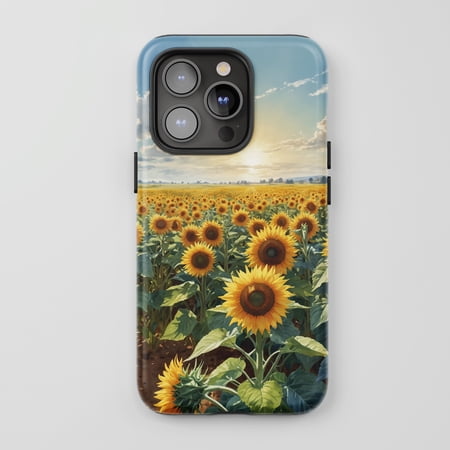Sunflower Field for All iPhone Series Tough Phone Case Nature Art