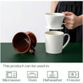 thumbnail image 4 of Pour Over Ceramic Coffee Dripper: 3-Hole Flat-Bottom Porcelain Cone for On-the-Go & Home Brewing, 4 of 4