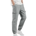 thumbnail image 2 of Crunowin Big Boys And Girls Cargo Pants, Multi Pockets Utility Elastic Waist Casual Sport Pants Size 8, 2 of 10