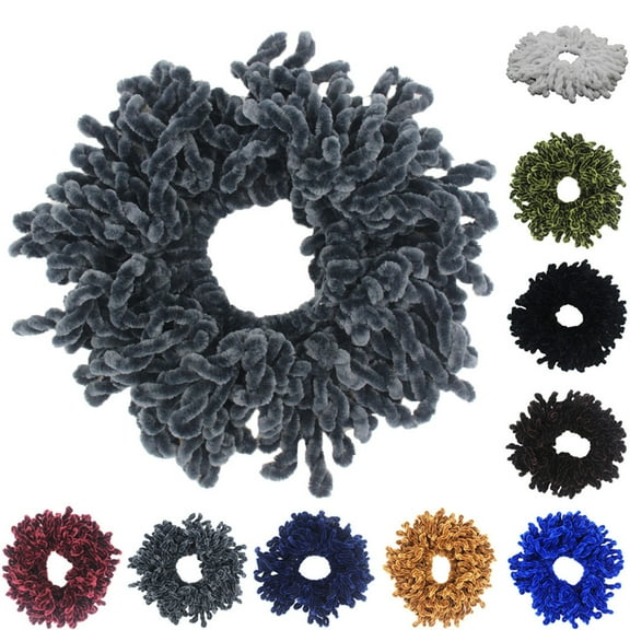 Jacenvly Chinese New Year Decorations 2024 Flexible Rubber Band Hijab Volumizing Scrunchie Large Hair Bow Home Decor Black