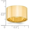 thumbnail image 7 of 14K Yellow Gold 12mm Light Weight Flat Band Ring Size 9.5, 7 of 7