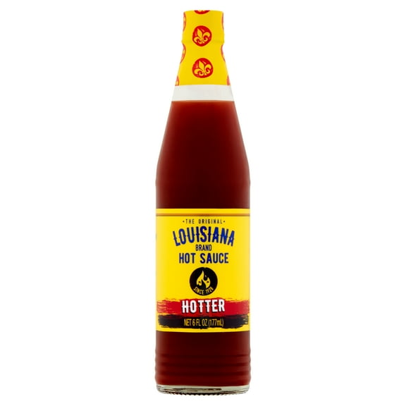 The Original Louisiana Brand Hot Sauce, Hotter Hot Sauce, 6 fl oz Bottle