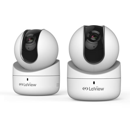 LaView HD 1080P WiFi Security Camera W/ Pre- Installed 16 GB 360 Pan/Tilt, Two Way Audio, Baby Monitor(2 (Best Way To Install Security Cameras)