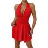 thumbnail image 6 of Gamivast Womens Party Dress Halter Neck Deep V Skater Dress Backless Sleeveless Mini Dress Club Night out Summer Beach Date Night Cocktail Prom, 6 of 6