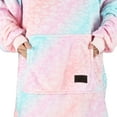 thumbnail image 4 of Catalonia Rainbow Cat Oversized Blanket Hoodie Sweatshirt for Kids, Wearable Fleece Pullover with Large Front Pocket, Teen Boys Girls Gift, 4 of 7