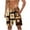 Coffee, variant on ZCFZJW Bermuda Shorts for Men Vintage Color Block Print Summer Drawstring Elastic Waist Beach Board Shorts Quick Dry Swim Trunks with Pockets Brown XXL