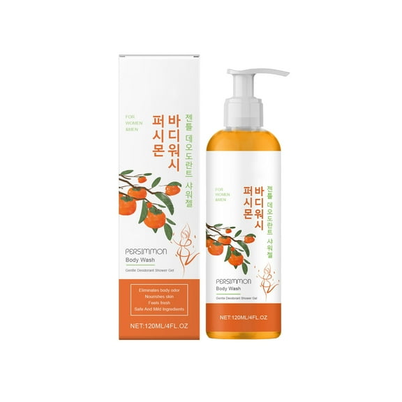 Persimmon Body Wash for Strong Odor Control, Natural Persimmon Soap Bar Old People Smell Remover, Remove Body Odor Shower Gel, Persimmon Bath Soap for Women & Men, 4 Fl Oz