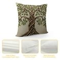 thumbnail image 4 of COMIO  Throw Pillow Covers Design Floral Green Knot Round Ornament Celtic Brown Tree Roots Life Nature Leaves Modern Textures Cushion Pillow Covers for Couch Car Bedroom Decoration, 4 of 5