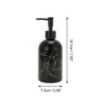 thumbnail image 4 of Unique Bargains 1 Pc Reusable Cylinder Marble Soap Dispenser 13.53oz Black Gold Tone, 4 of 6