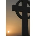 thumbnail image 2 of Young, Bill 11x14 Black Ornate Wood Framed with Double Matting Museum Art Print Titled - Greece, Santorini Greek cross against sunset, 2 of 4