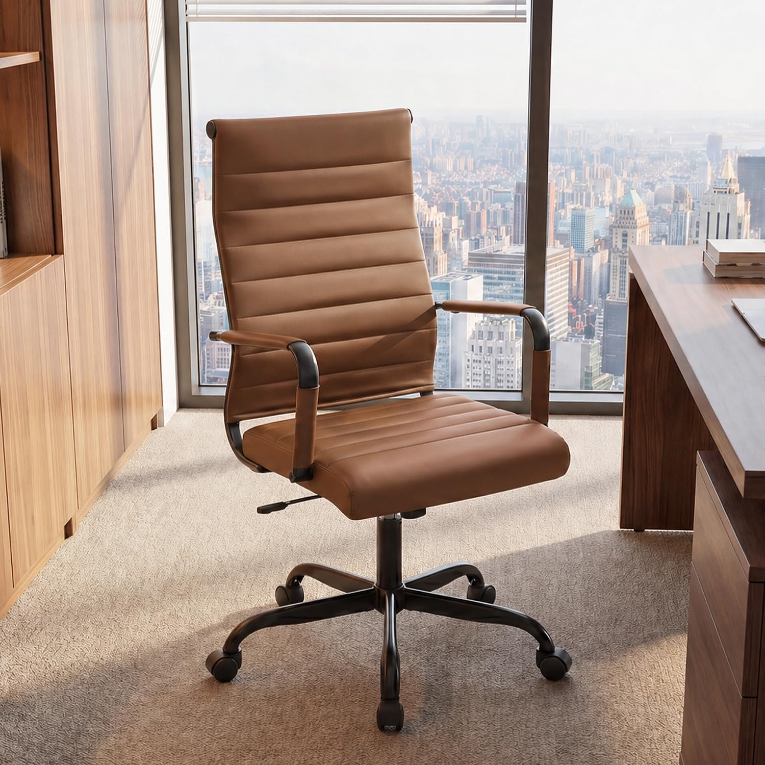leather office desk chair conference product