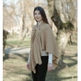 thumbnail image 4 of SAOL Draped Shawl Wraps for Women Lightweight Wool Soft Cape / Poncho / Scarf One Size, 4 of 6
