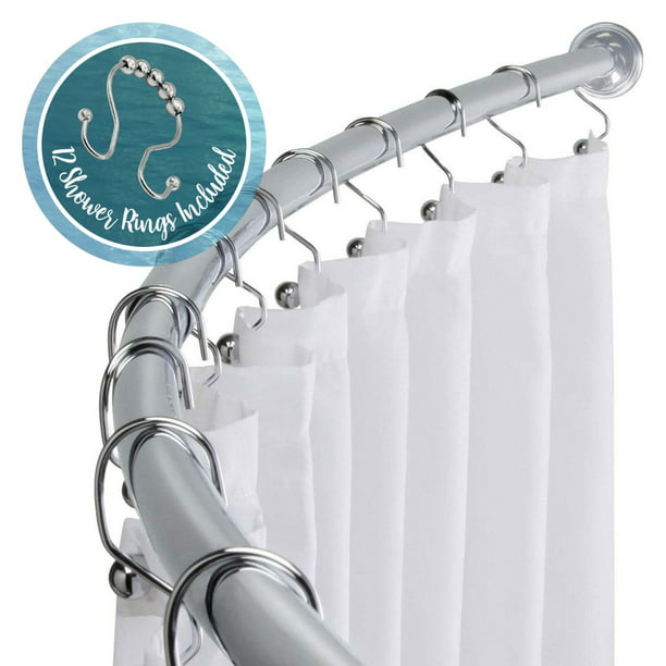 Adjustable Curved Shower Curtain Rod, Do I Need A Special Shower Curtain For Curved Rod